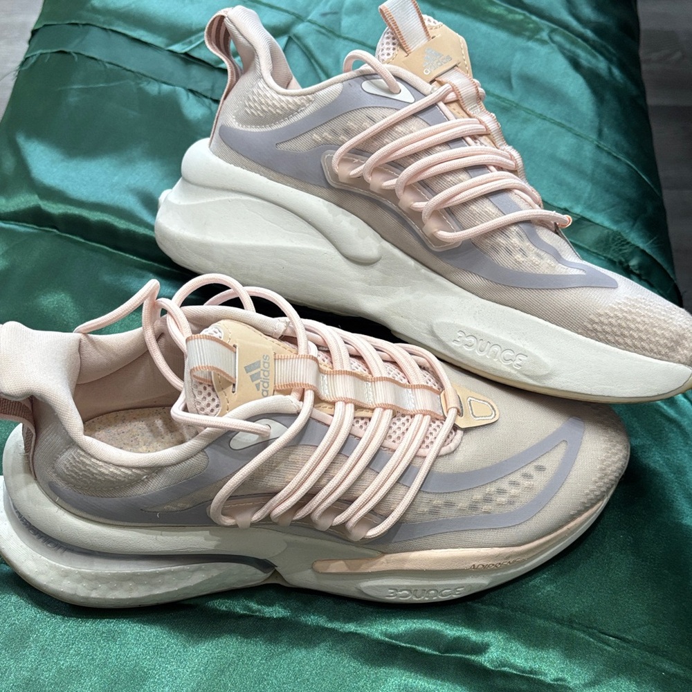 Adidas Women's Soft Pink Athletic Sneakers